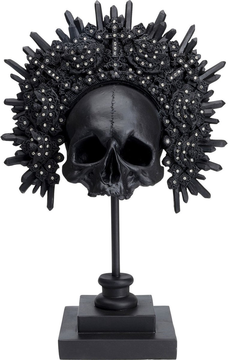 Kare Decofiguur King Skull Black 49cm