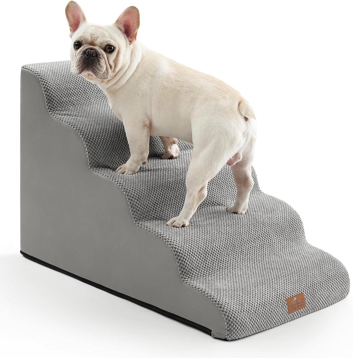 Brede hondentrap met lekvrije hoes en hoge dichtheid schuim - 5 niveaus - Grijs - 197 x 338 x 224 inch