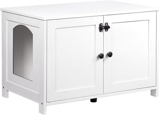 Kattoilet, kattenbakkastkast, kattenhuis met deur en aparte verdeler Kattoilet, kattenbakkastkast, kattenhuis met deur en aparte verdeler