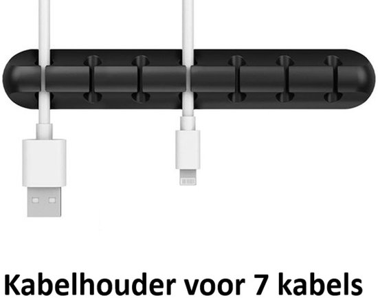 D-Line kabelmanagment kit zwart spiraal band kabel clips