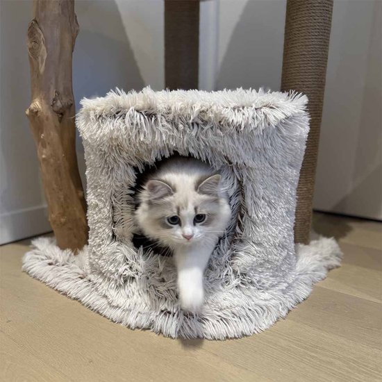 Arbre à chat MARSEILLE LONG HAIR PLUCHE 49x49x122cm beige