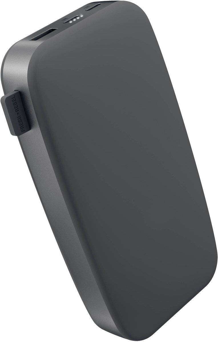 FRESH 'N REBEL 24000 mAh USB-C Storm Grey Powerbank Grijs