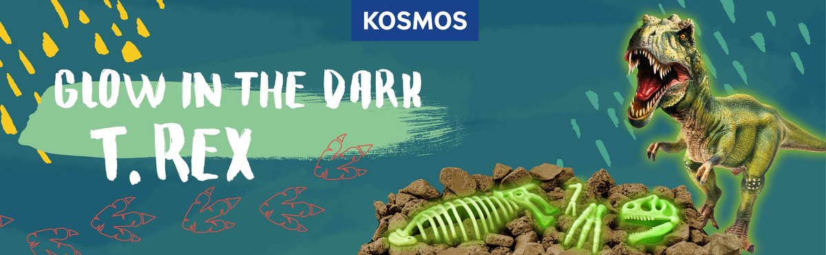 KOSMOS Dig Out Glow in the Dark T-Rex - Opgravingsset - Graaf een Lichtgevend T-Rex Skelet Op - Bouw Zelf een Dino van 13 Botdelen - Inclusief Hamer en Beitel - STEM Speelgoed - Vanaf 7 Jaar — afbeelding 5