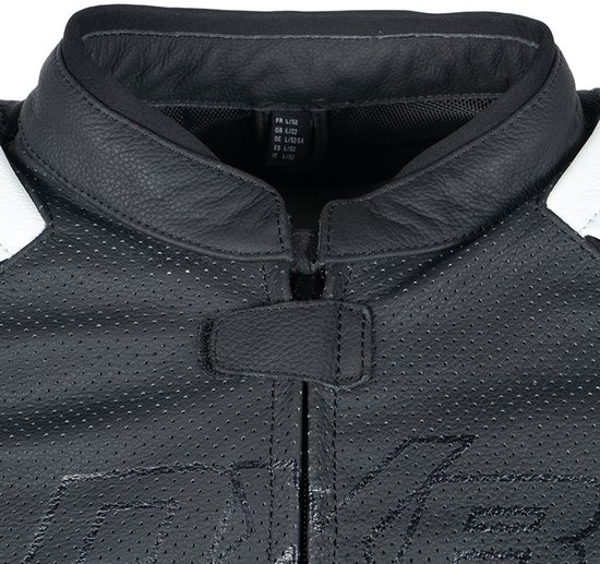 Veste de moto RANDY R Homme Été Zwart/ Wit L Homologuée CE par MOTOBLOUZ