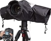 Waterdichte camera regenhoes - zachte camera regenhoezen - camera-accessoires voor fotografie - regenhoes - camera regenhoes - camera beschermer - camera beschermer - regenhoes voor camera - nylon camera regenjas - met trekkoord en mouwen - zwart