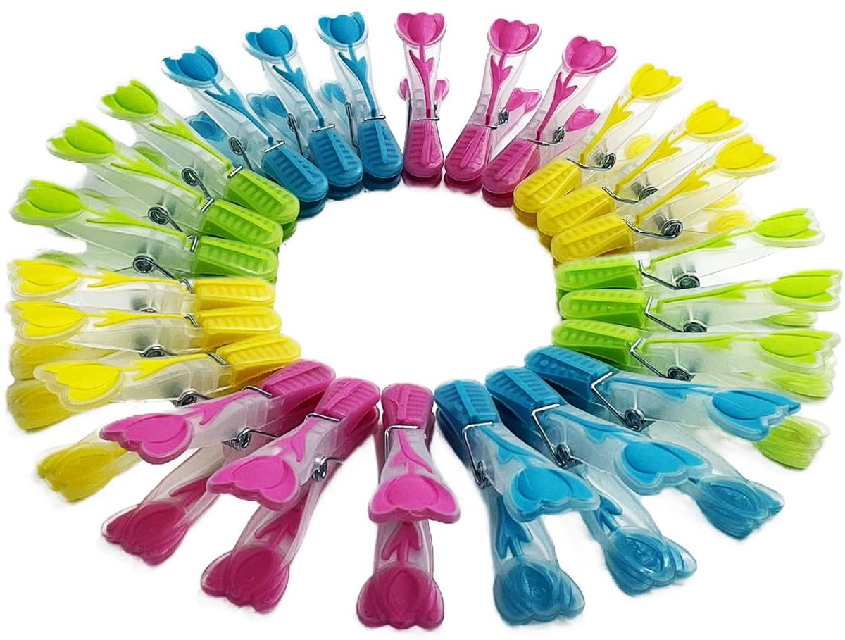 Ibenzoa® Veelzijdige Meerkleurige Wasknijpers met Zachte Grip voor Stabiel en Veilig Luchtdrogen van Kleding