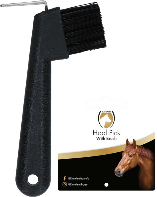 Excellent Horse Hoefkrabber - Hoefverzorging Paard - Paardenverzorging - Paardenborstel - Incl Borstel Excellent Horse Hoefkrabber - Hoefverzorging Paard - Paardenverzorging - Paardenborstel - Incl Borstel