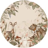 Cercle de papier peint Imprimé Bébé - Ø 75 cm - Cercle mural à l'intérieur - Décoration murale - Nouveau-né - Cercle de papier peint rond - Papier peint Chambre de bébé sans PVC - Chambre bébé et chambre de bébé - Accessoires chambre Chambre de bébé