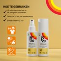 Hoe P20 Original te gebruiken: 15 minuten voor het insmeren, 35 ml per keer, elke 2 uur opnieuw aanbrengen.