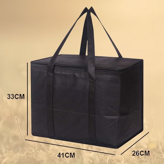 Opvouwbare koeltas - Met bodempaneel - 41 x 26 x 33 cm Grote geïsoleerde tas - Draagbare herbruikbare geïsoleerde boodschappentas - Geïsoleerde tas voor kamperen, picknicken, winkelen, auto, barbecue van Merkloos — afbeelding 2