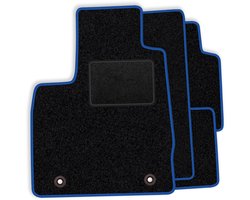 Complete set velours vloermatten geschikt voor Nissan Leaf I ZE0 2010-2017 - blauwe afwerking