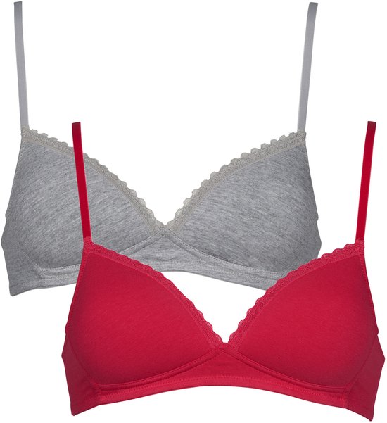 After Eden My Basic 2-pack Dames Beha - Grijs/Roze - Maat 80C