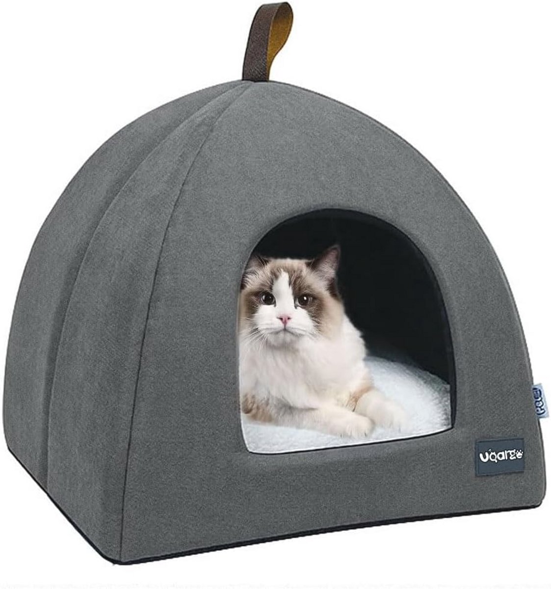 Zacht Pluche Kattenbed met Wasbaar Kussen - Comfortabel en Warm - Antislip Bodem