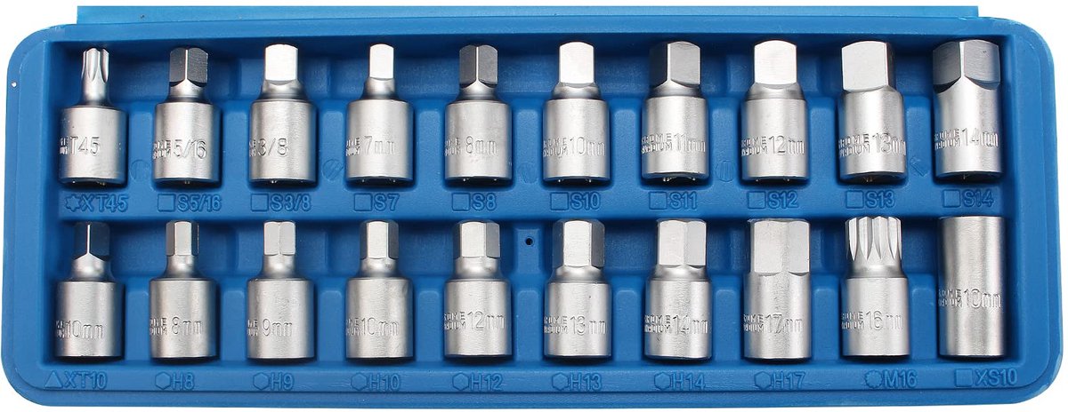 Ibenzoa® Universele 21-Delige Olieverversingssleutelset voor Diverse Voertuigen en Motoren