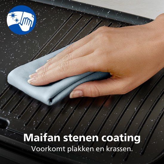 Philips Tafelgrill HD6210/90 - Instelbare temperatuur - 2400W — afbeelding 4