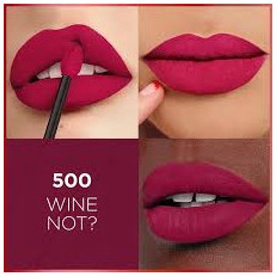 L'Oréal Paris Infaillible Matte Resistance lippenstift – Langhoudende Vloeibare Lipstick met een matte finish Verrijkt met Hyaluronzuur – Vegan – 500 Wine Not? – 5ml