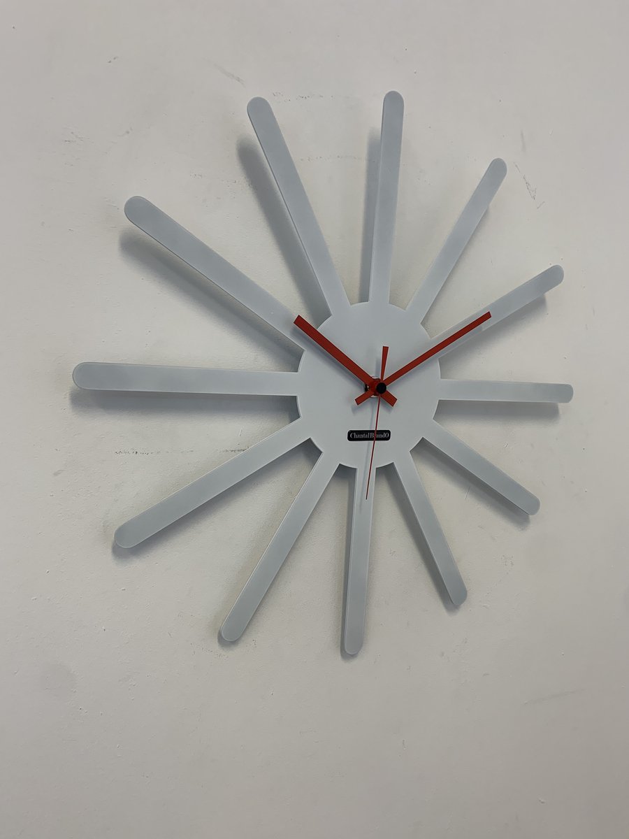 MOSACLOCK * ETOILE BLANC ** Wandklok Modern Industrieel Design **