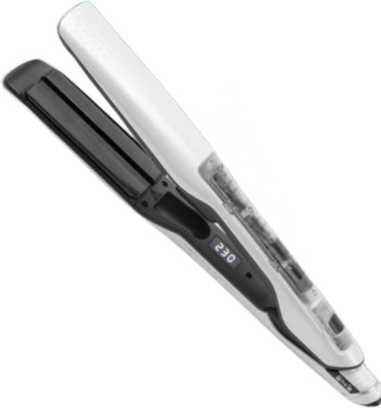 PureBeauty® Stoom Stijltang 3.0 - Wit - Professionele stoomstijltangs - Krultang - Dynamisch verstelbaar - Incl. Handschoen en Haarclips