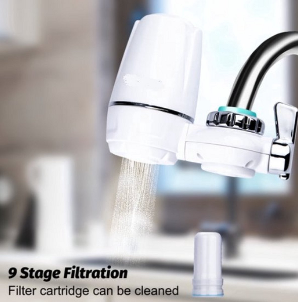 Gezond Kraan Waterzuiveraar Schoon Drink Kraan Water Keuken Wasbare Keramische Percolator Water Filter Kalk Roest Bacteriën Verwijderen Waterzuiveraar Distilleerder Lichaam Ontzuren
