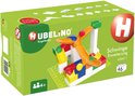 Doos van Hubelino Knikkerbaan Uitbreidingsset Swing, met een afbeelding van een gebouwde baan.