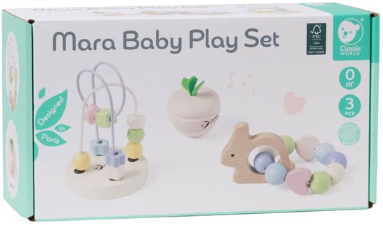 Classic World Houten Baby Speelset Mara, 3dlg.. van Classic — afbeelding 3