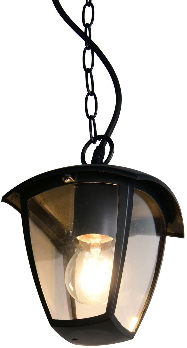 TRIO VENTA - Hanglamp - Zwart mat - excl. 1x E27 4 W - Plafondbevestiging - Buitenverlichting - IP44