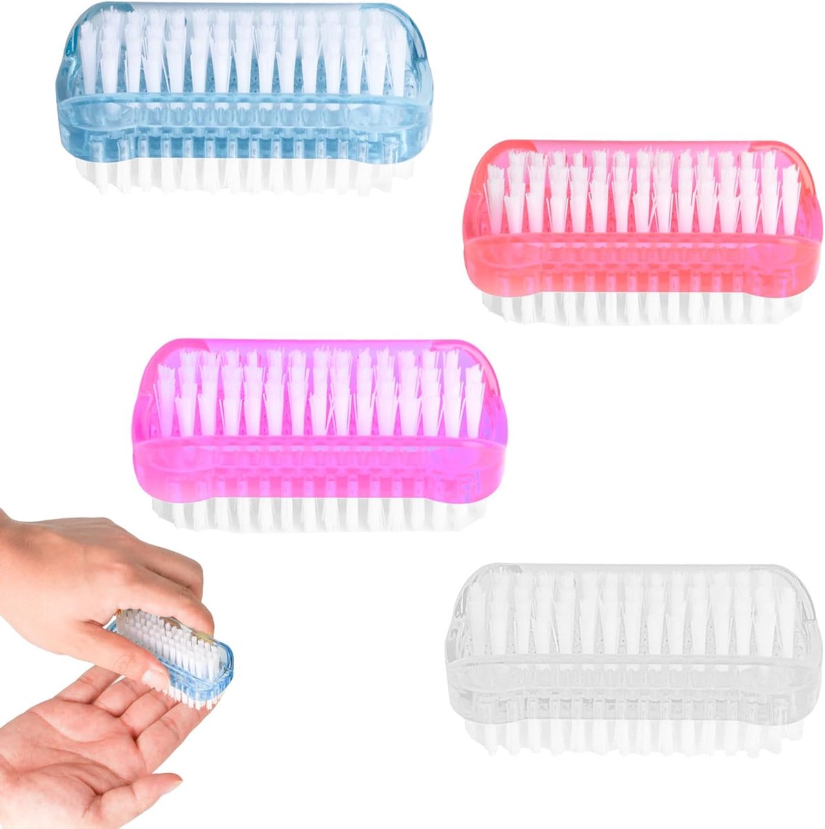 Handborstels voor nagels en handen - 4 stuks - Kunststof