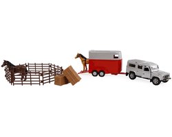 Kids Globe Land Rover met Paardentrailer
