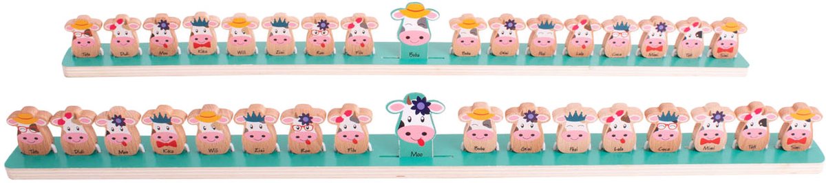 BS Toys Bordspel Welke koe ben ik? - Variant van Wie Ben Ik - Speelgoed Raad de Koe - Gezelschapsspel vanaf 6 Jaar - 2 Spelers - Cadeau kind