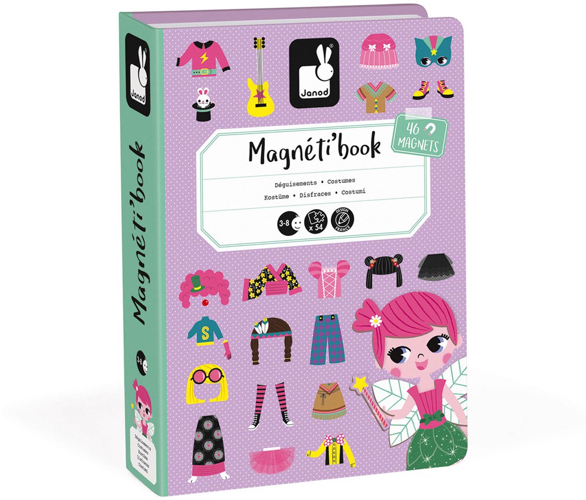 Janod - Magnetibook - Verkleedfeest Meisjes - Magneetboek Speelset — afbeelding 4