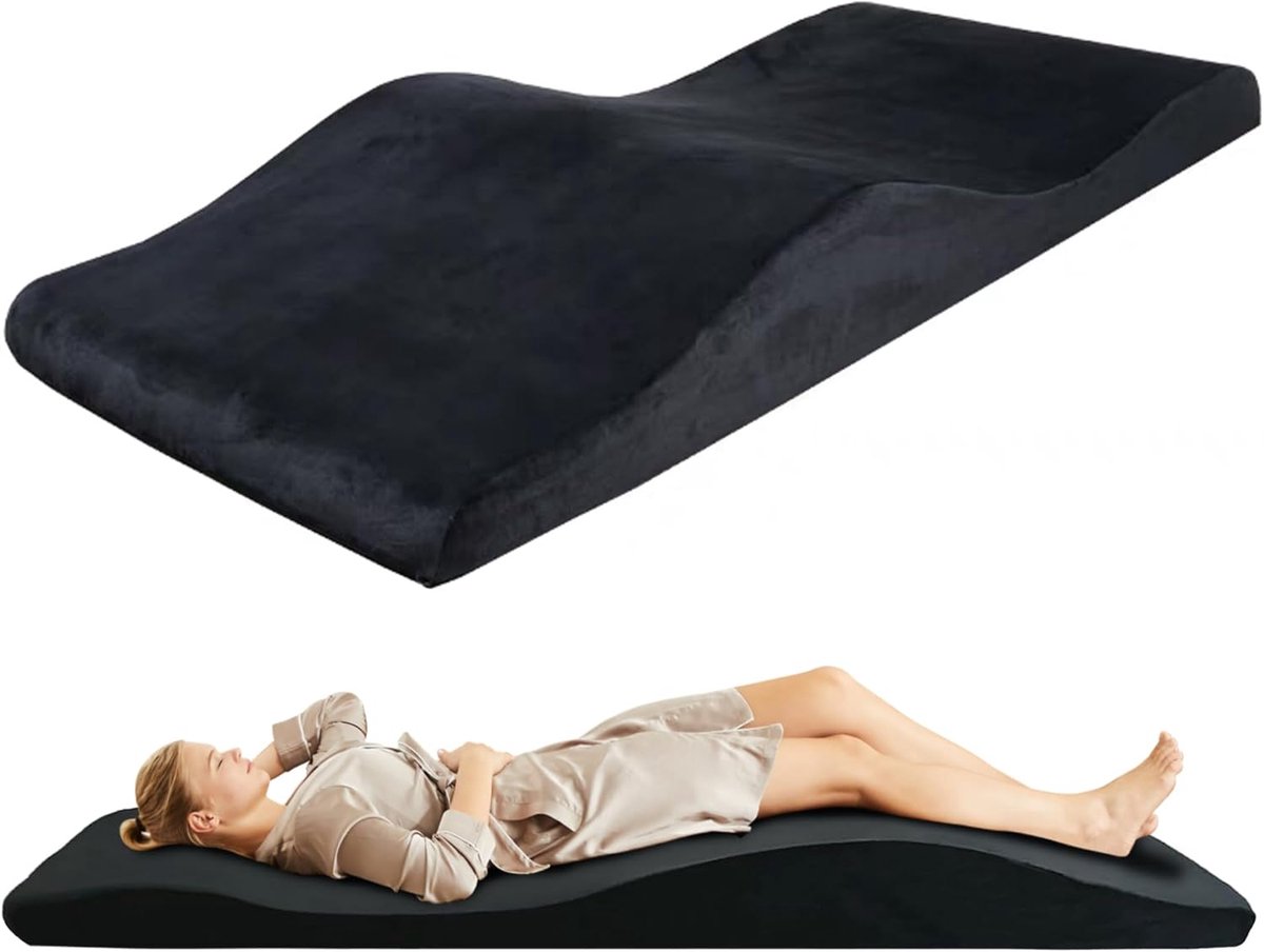 Ergonomische Traagschuim Topper voor Lash Bed en Massagetafel - Gebogen Schuimkussen voor Schoonheidssalon
