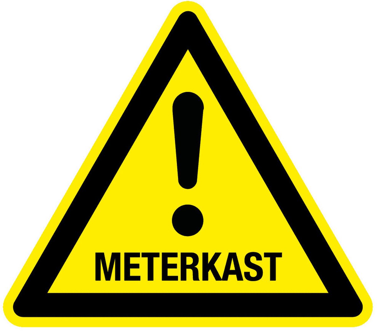 Waarschuwingssticker meterkast 200 mm