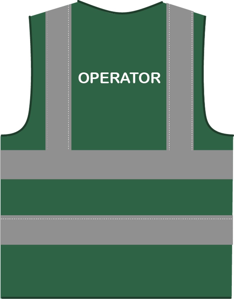 Operator hesje RWS donkergroen