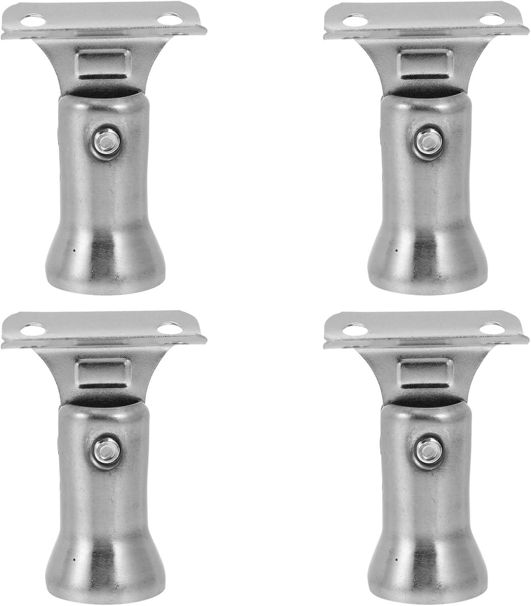 Roestvrijstalen balustrade klemmen - metalen wandhouder - 4 stuks