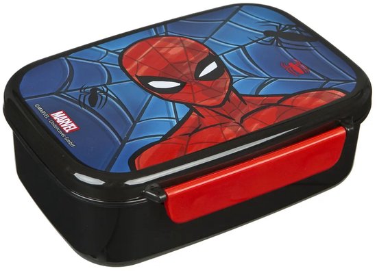 Spiderman Broodtrommel en Drinkfles Rood/Zwart/Blauw van Stor@Path — afbeelding 4