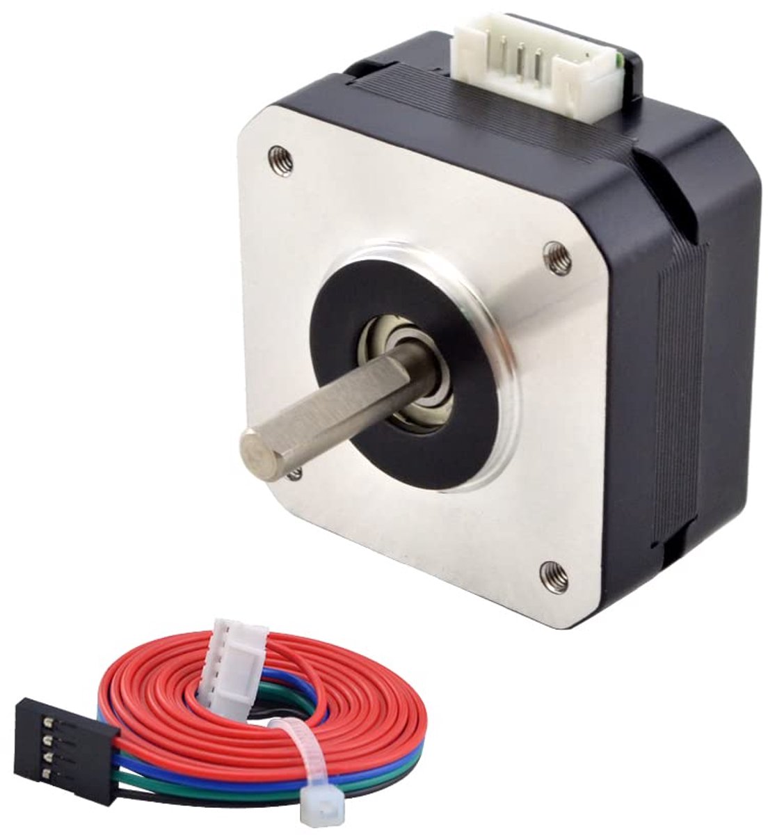 Nema 17 Stappenmotor voor 3D-Printers en CNC - 17 Ncm, Pancake Design, 1,8 Graden Staphoek