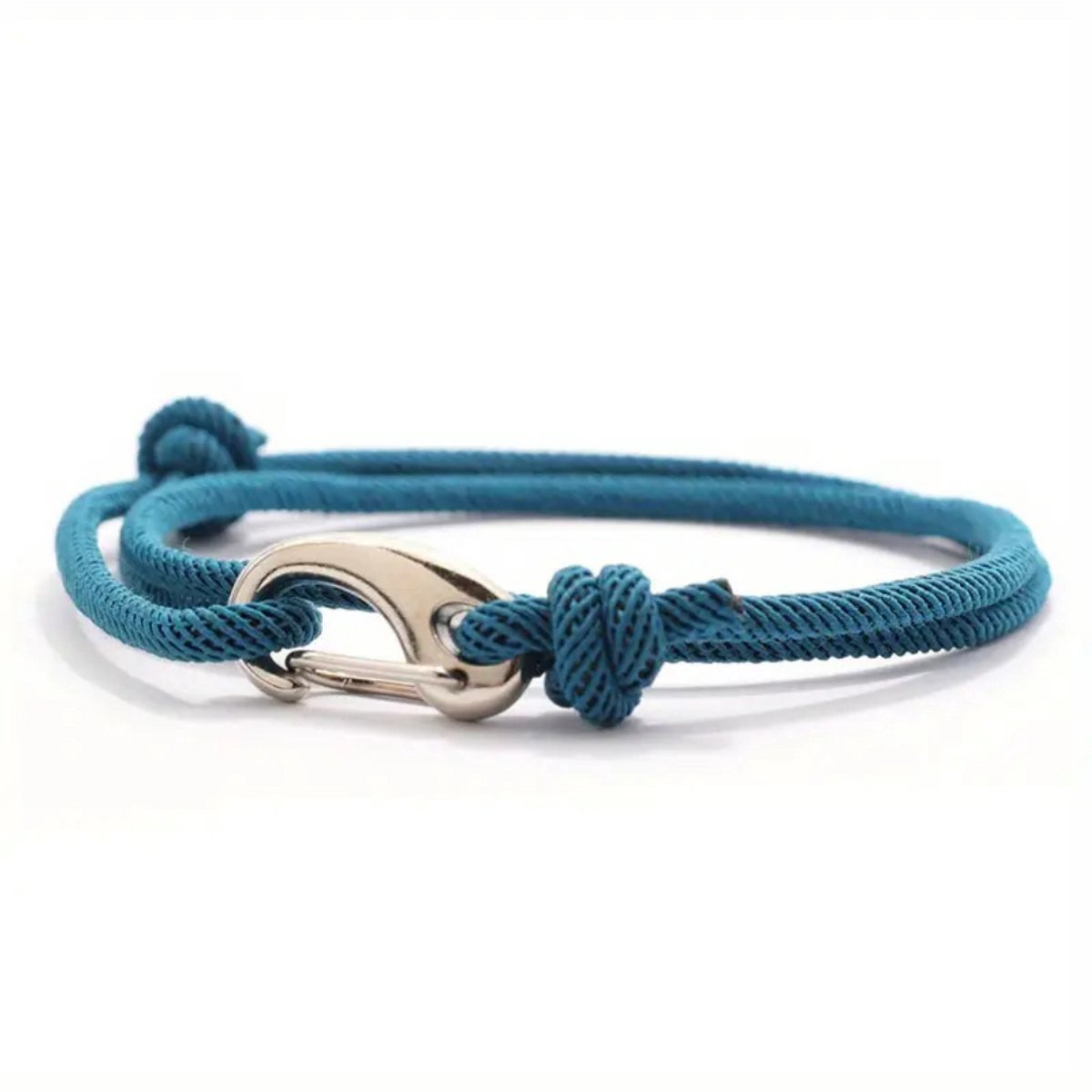 Bovista Armband - Staal - Nep Zilver - Heren - Blauw