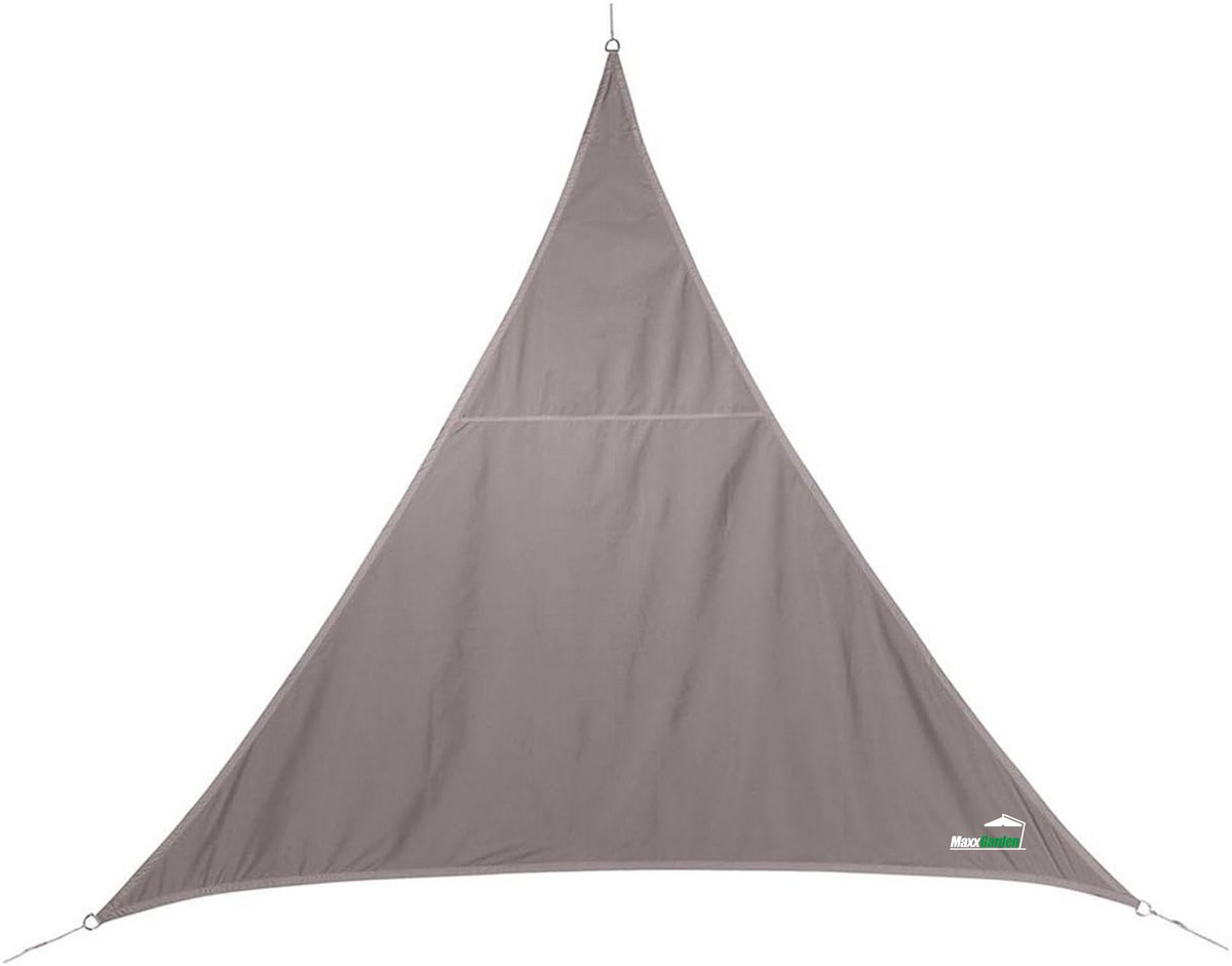 MaxxGarden Schaduwdoek - Zonnezeil Driehoek - 5x5x5m - Taupe