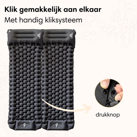 Isomat Camping 12 cm - extra dikke zelfopblazende isomat met geïntegreerde voetpomp | bol