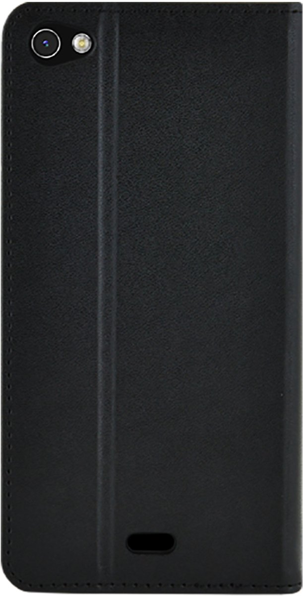 Bigben Connected, Hoesje geschikt voor Wiko Highway Pure - Folio met Kaarthouder & Standaard Leer Afwerking, Zwart