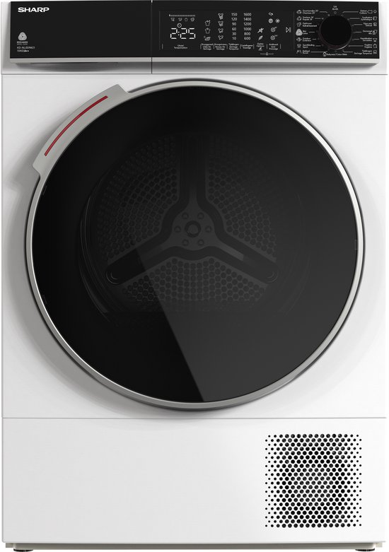 Sèche-linge pompe à chaleur Sharp KDNL0S9GW21BE - 10 kg - label énergétique A++ - blanc