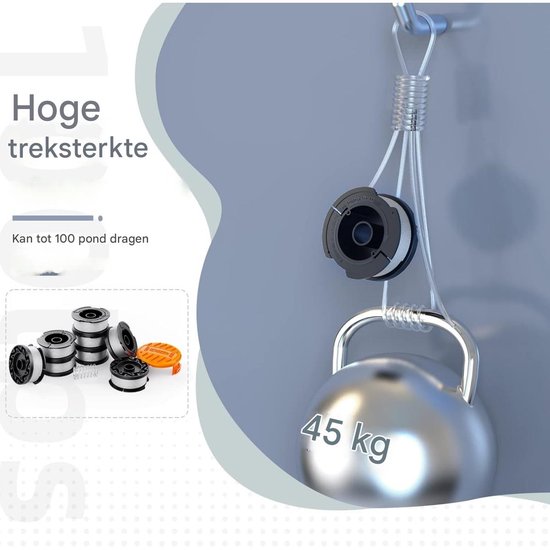 Trimmerspoelen - Grastrimmerspoelen - Geschikt voor Black Decker Grastrimmers - Ø1,65 mm - Lengte 9 m - 12 stuks van Merkloos	 — afbeelding 4