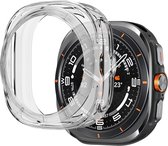Bandz TPU hoesje geschikt voor Samsung Galaxy Watch Ultra / Ultra 2025 - gegalvaniseerde TPU case - hoes met extra beschermende randen (transparant)