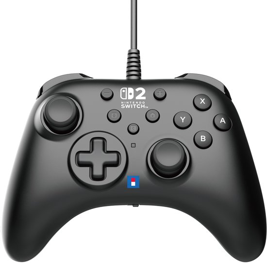 HORI - HORIPAD Turbo Wired Controller voor Nintendo Switch 2 - Zwart - Officieel gelicentieerd door Nintendo