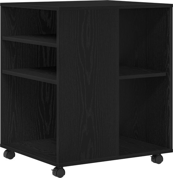 Kast met Oplaadstation Zwart Eiken 61 x 46 x 67 cm Bewerkt hout