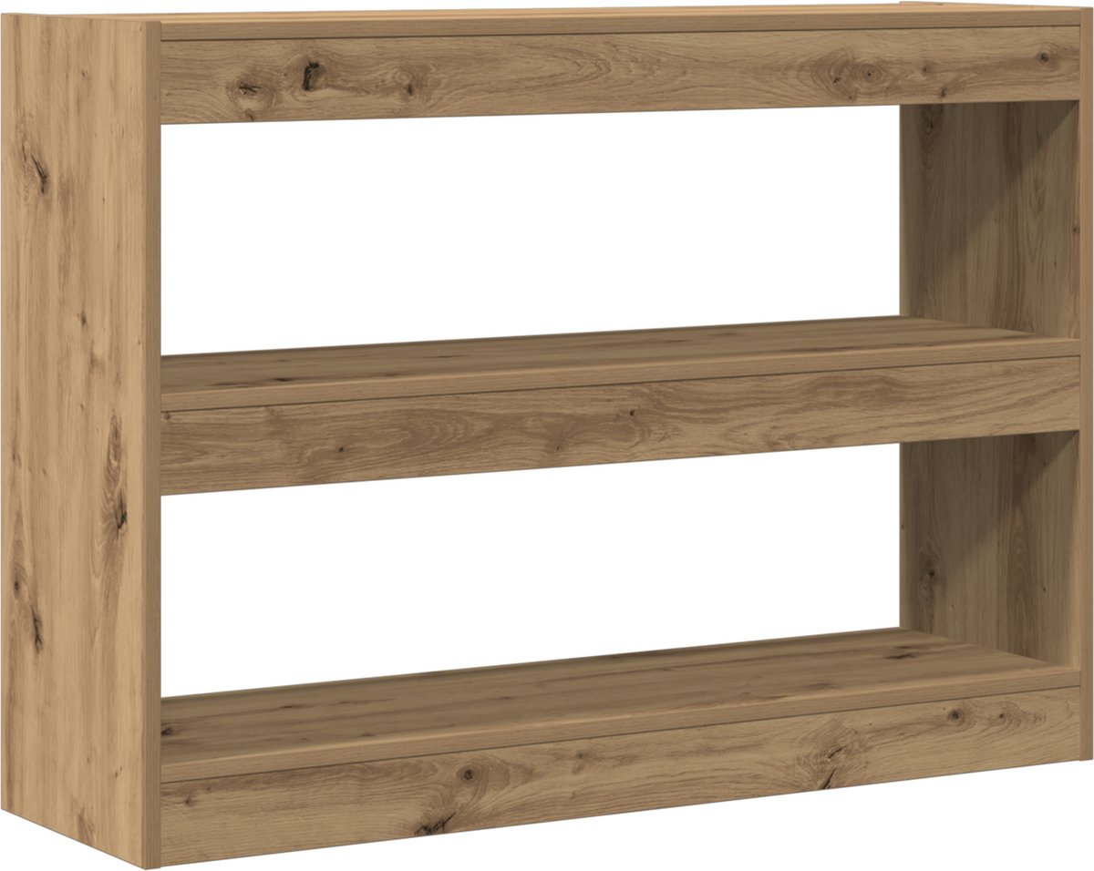 vidaXL - Boekenkast - 2-laags - 100 - x - 30 - x - 72 - cm - Bewerkt - hout