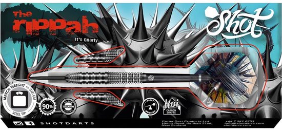 Shot Gnarly Rippah 90% - Dartpijlen van Harrows — afbeelding 2