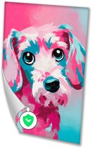 Kleurrijke popart honden - Hond poster - Wanddecoratie dieren - Pop Art - Wanddecoratie posters - Decoratie woonkamer - poster 80x120 cm