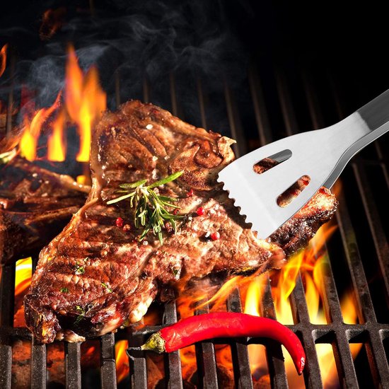 Famanu Barbecue Gereedschapset, Roestvrij Stalen Accessoires Met Opbergzakken, Professionele Grillgereedschap Voor Halloween En Kerstmis van Famanu — afbeelding 3