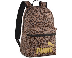 foto van PUMA PUMA PHASE AOP Backpack Unisex Tas - PUMA Black-leopard AOP